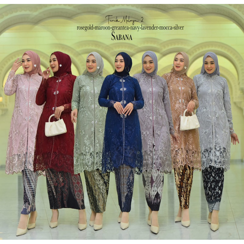 Set Kebaya kurung busui payet / Setelan tunik busui tulle brokat premium / tunik busui friendly / se