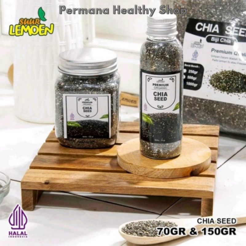 

BIJI CHIA SEED ORGANIK 150 GR / BLACK CHIA SEED PREMIUM UNTUK DIET BY SUUR LEMOEN ID