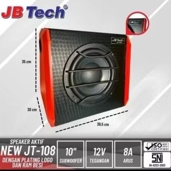 Bass Boost JBTech Bass Box JB Tech 10 Inch JT 108