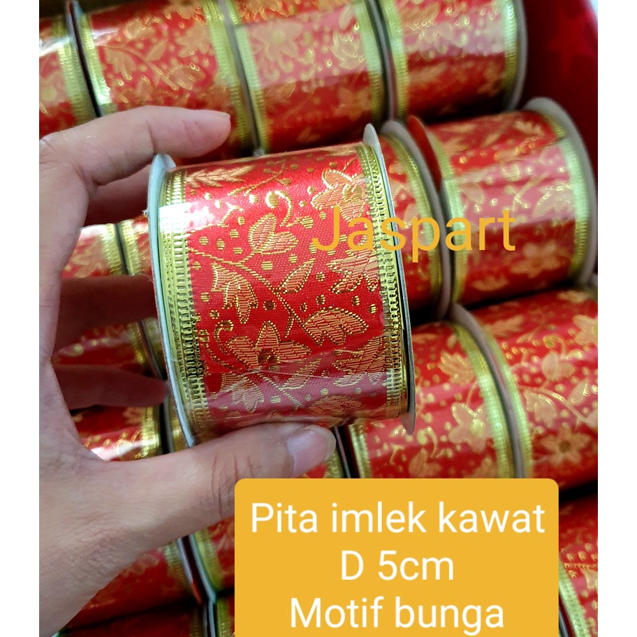 

PROMO SUPER PITA GLITTER IMLEK PINGGIR KAWAT PITA PARCEL PITA IMLEK CNY PITA HIASAN CANTIK LEBAR BESAR 25 5 65 CM WARNA EMAS GOLD