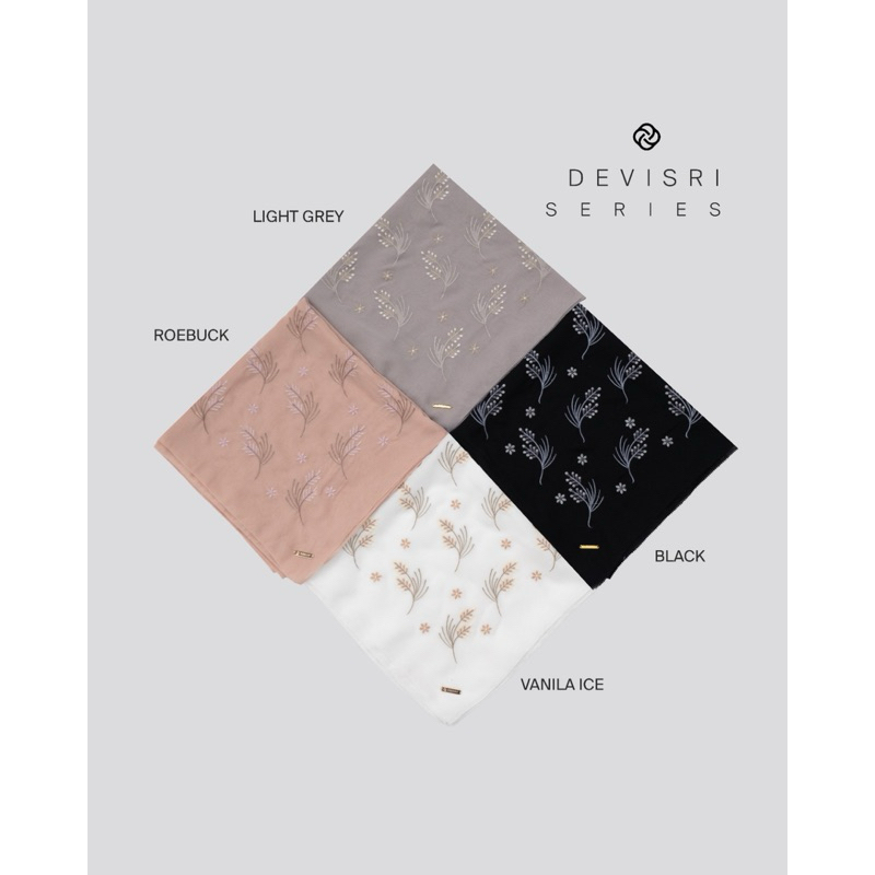 Deenay Devisri - Kerudung Polos Bordiran