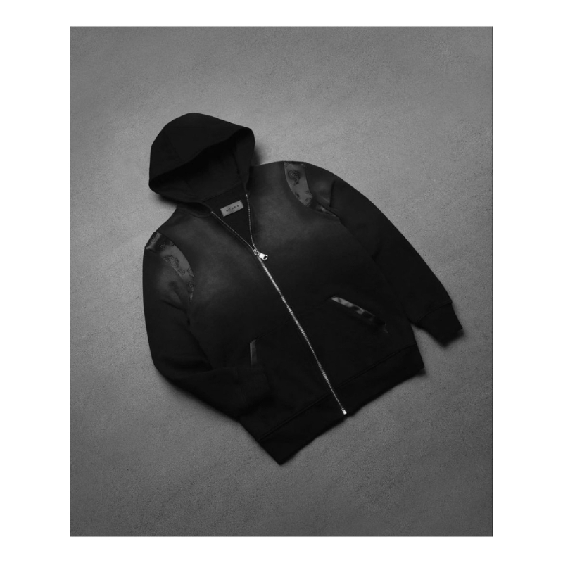 Rucas Embossed Paisley Washed Hoodie