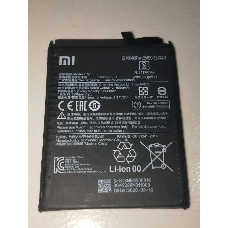 Batre Mi10T Pro copotan ex matot