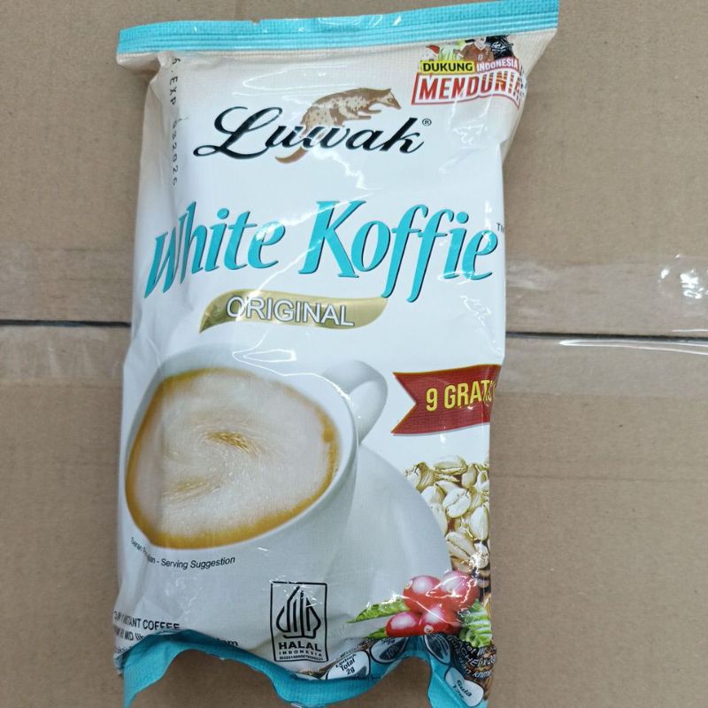 

Luwak white koffie original kemasan 10 sachet X 20gr