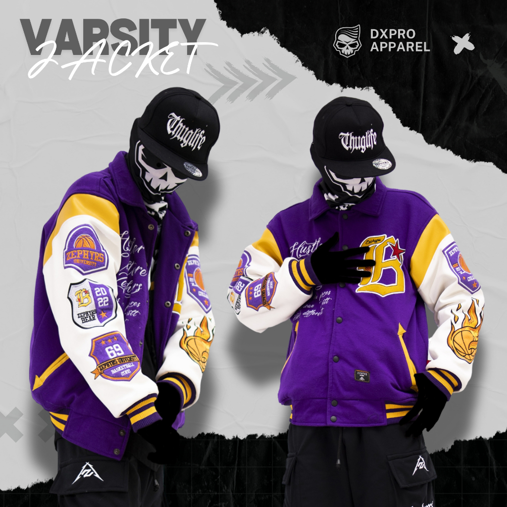 Varsity Jacket CHAMPIONS Basketball Full Bordir