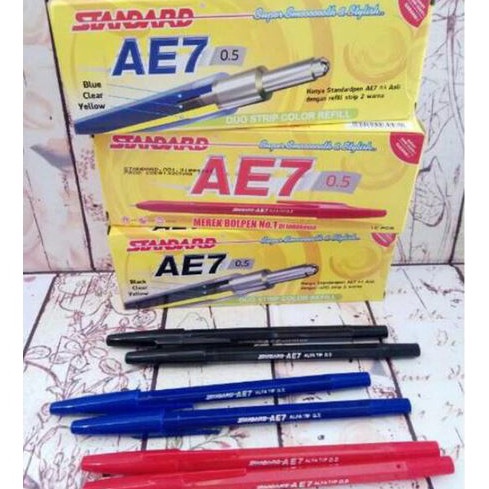 

PRODUK BARU KAMI Pen Pulpen Bolpoint STANDARD AE7 12 pcs