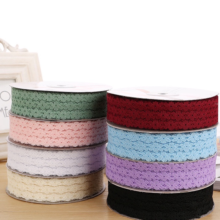 

HEMAT 25 cm x 1 yard Pita Renda Warna Pastel Pita Buket Bunga Kado Bingkisan Pesta Korea