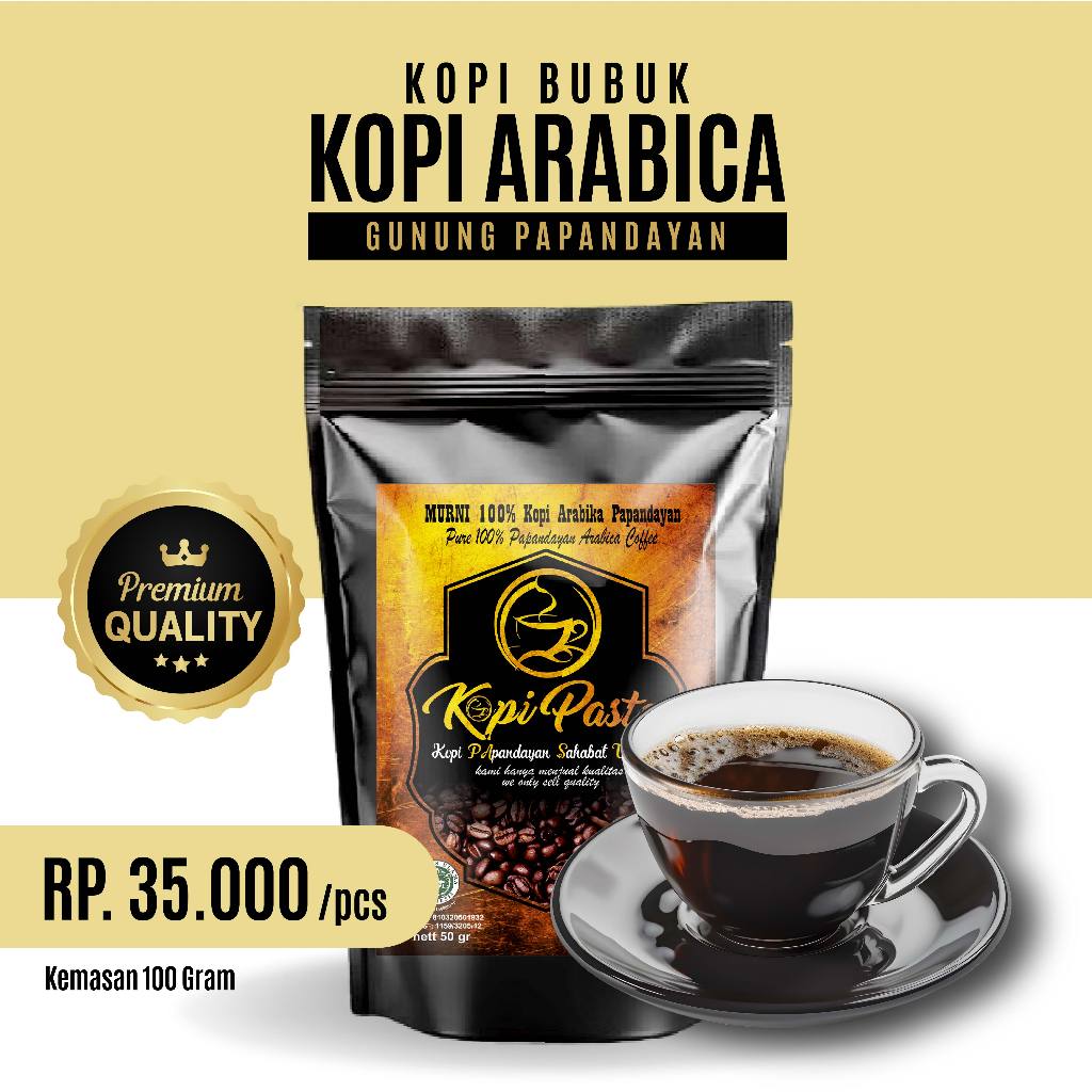 

Kopi Bubuk Halus | Kopi Paste Arabika Asli Papandayan | Murni 100% Papandayan Garut