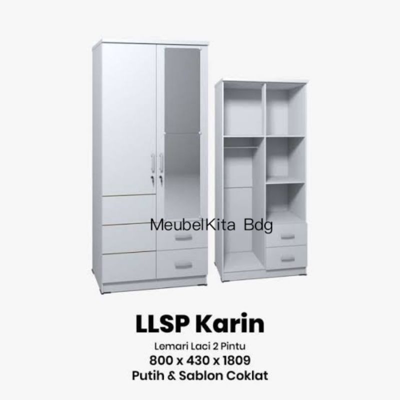Lemari Pakaian Lemari Baju Lemari 2 Pintu Minimalis Gstar LLSP