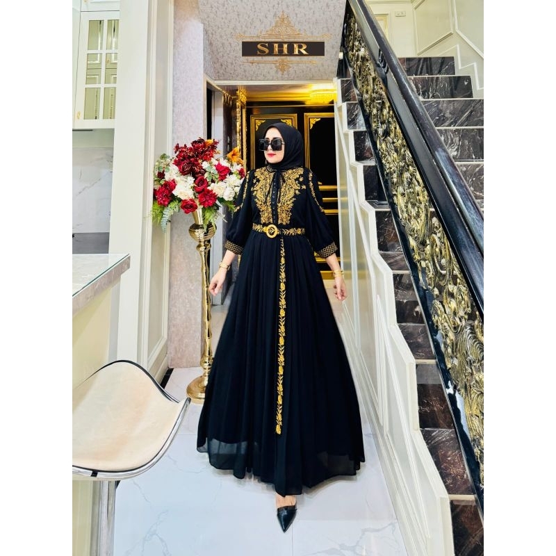 Midi dress SHR TERLARIS / NEW GAMIS SHR TERVIRAL / SHR ORI TERBARU// RAYA HIJAB