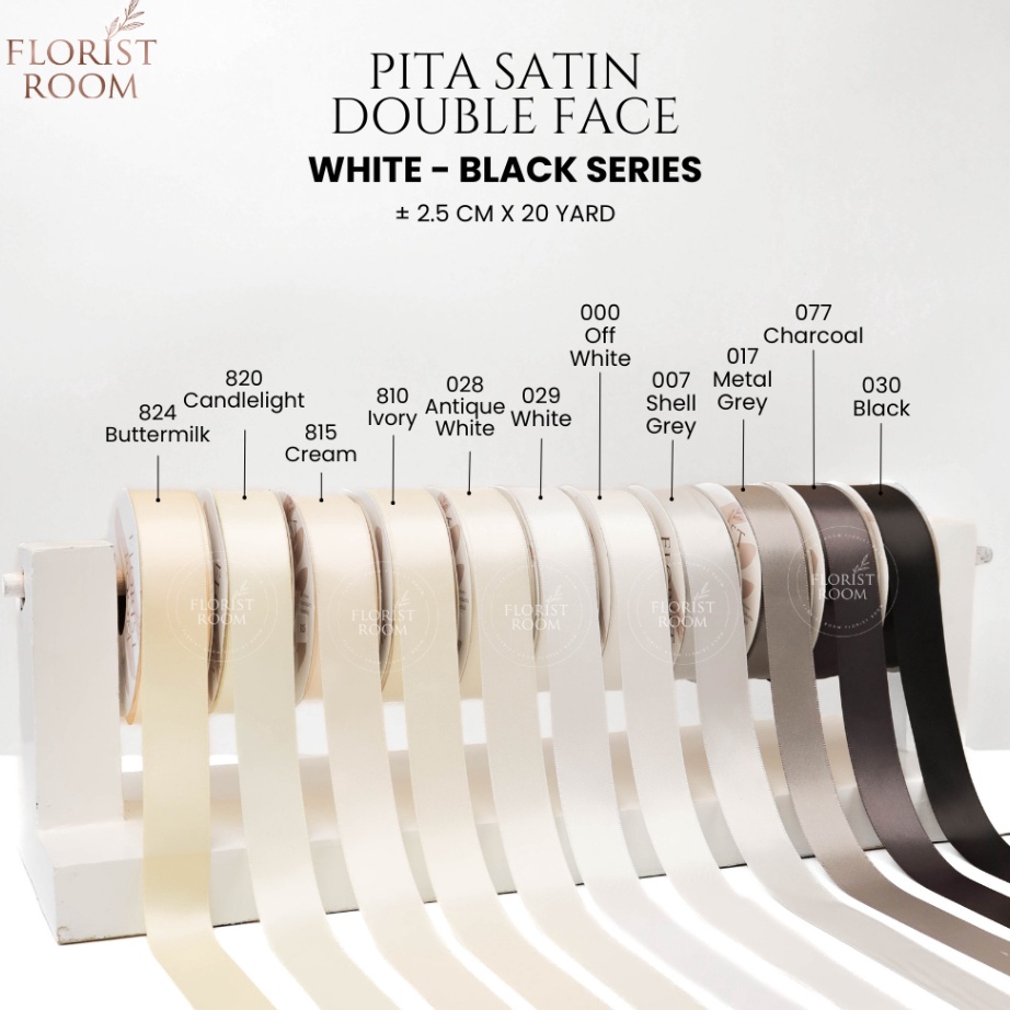 

KUALITAS SUPER Pita Satin Double Face 25cm x 2yard