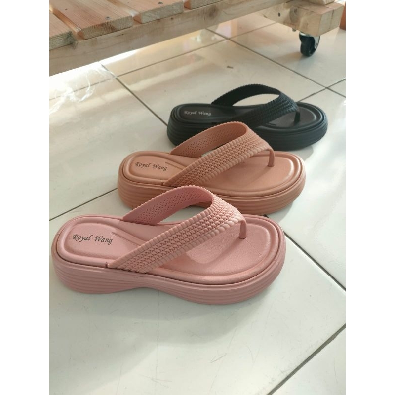 S038- Sendal Wedges Wanita Sendal Korean Style Wanita dewasa Sendal Wedges Simple Sendal Wedges vira
