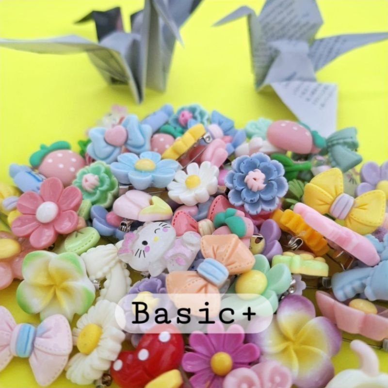 3 pcs random bros anak bros dagu clay bunga pita buah karakter gemes