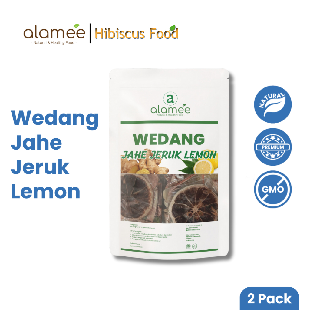 

ALAMEE Wedang Jahe Jeruk Lemon Rempah Minuman Herbal Alami Langsung Seduh Lengkap