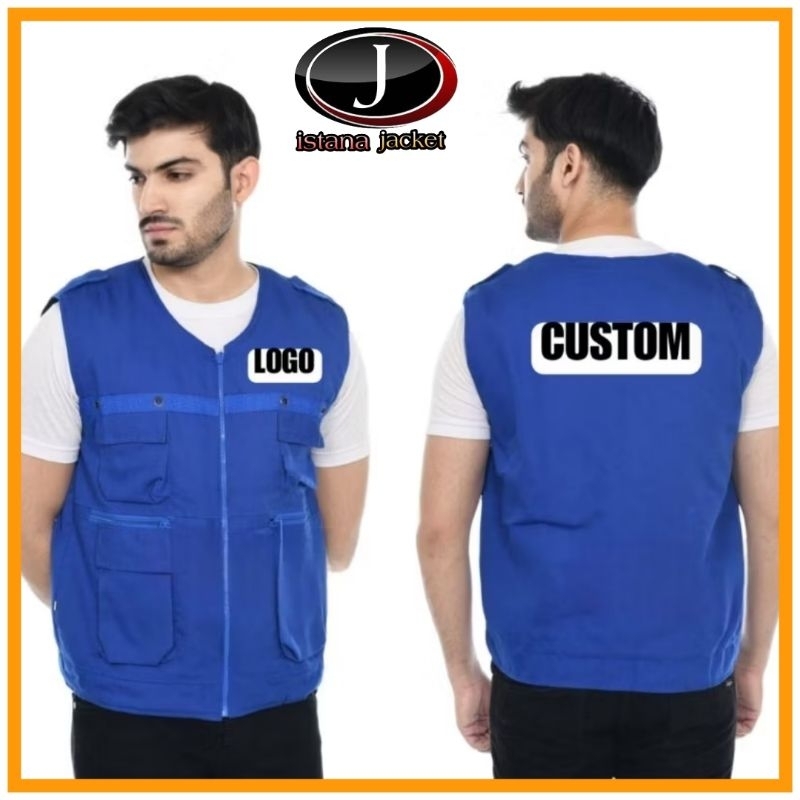 Rompi Custom Logo American Drill Rompi Outdoor Rompi Pria Terlaris Rompi Custom Logo dan Tulisan
