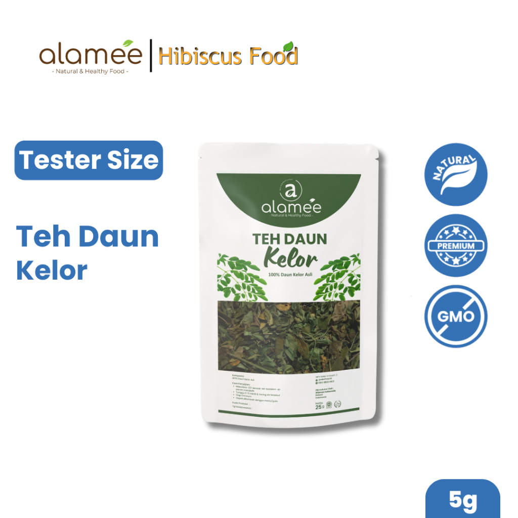 

Teh Daun Kelor Tea Bunga Herbal Alami Organic Natural Non Msg Siap Seduh 5gr