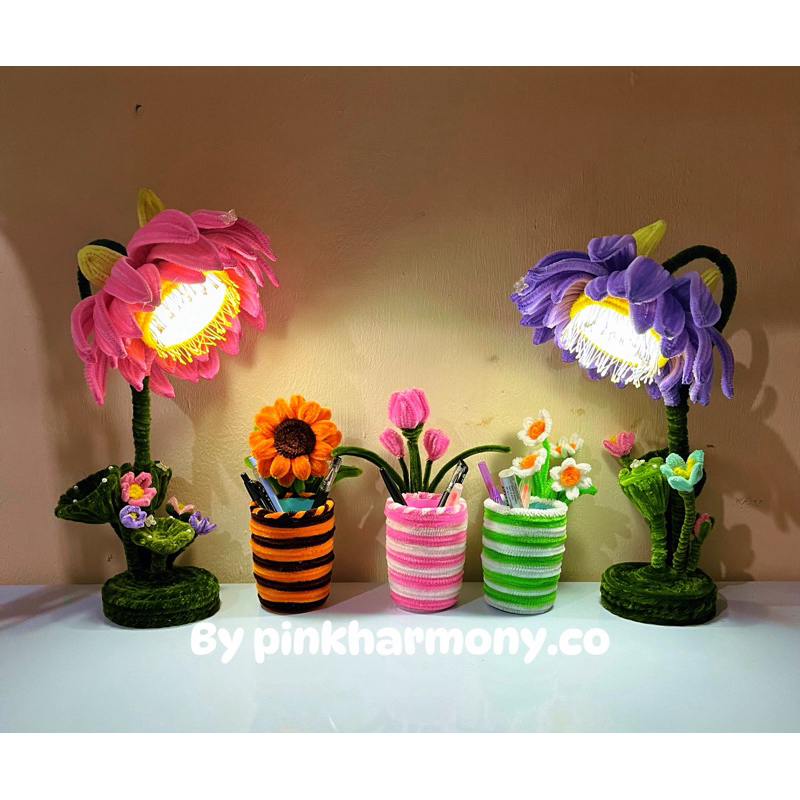 bunga lampu / lampu / kawat bulu / lampu kawat diy