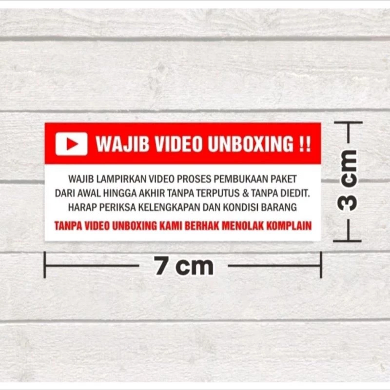 

STIKER WAJIB UNBOXING ROLL ISI 500 PCS VIDEO FRAGILE