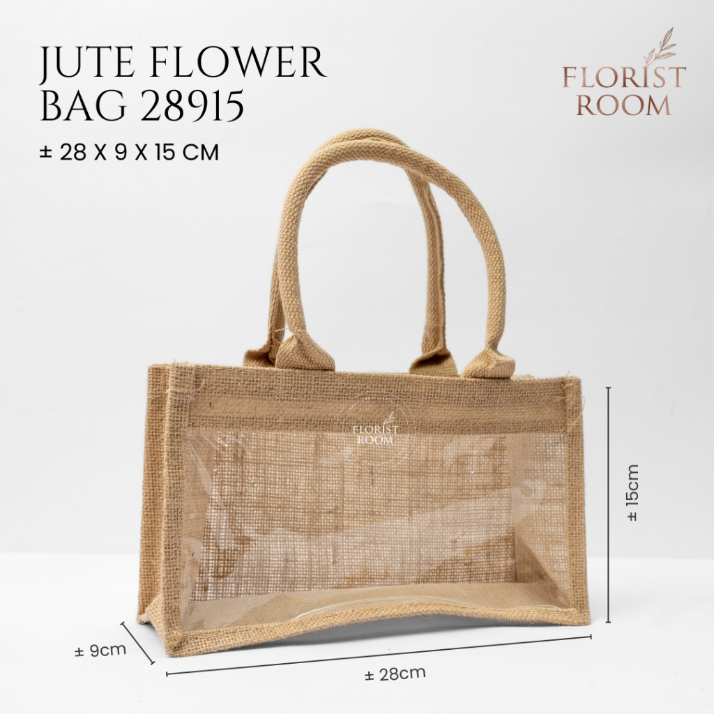 

1 Pc Jute Flower Bag 28915 - Hampers - Kotak Kado