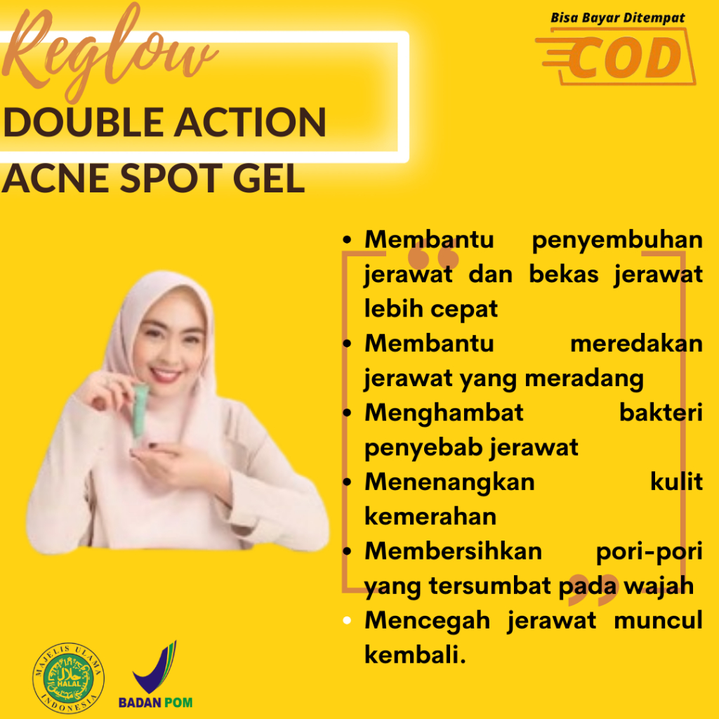 Reglow Double Action Acne Spot Gel Reglow Skincare Totol Jerawat Reglow Acne Spot Reglow Acne Totol 