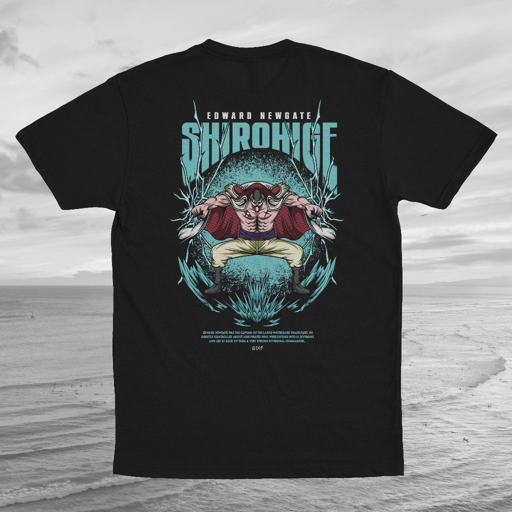 Kaos Anime Shirohige One Piece T-shirt 24s