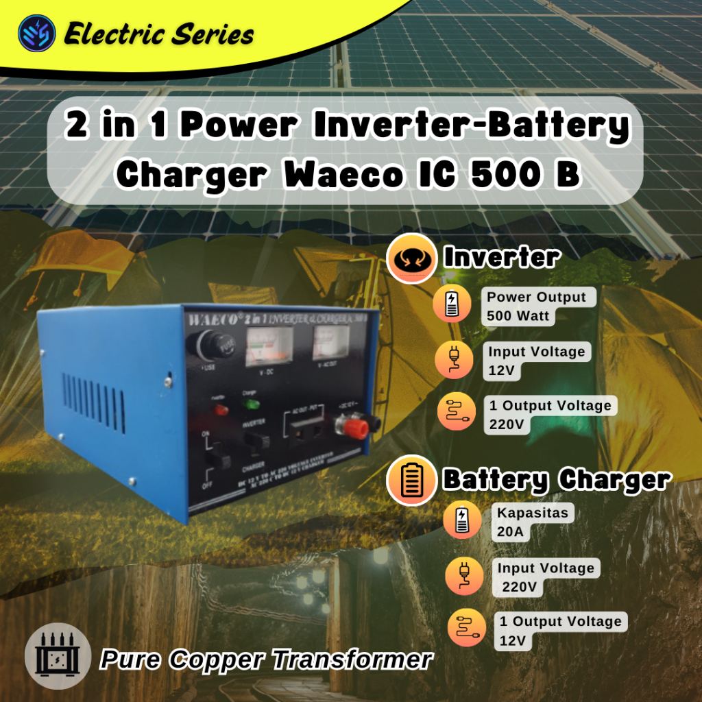2 in 1 Inverter-Battery Charger Waeco IC 500 B - 500 Watt