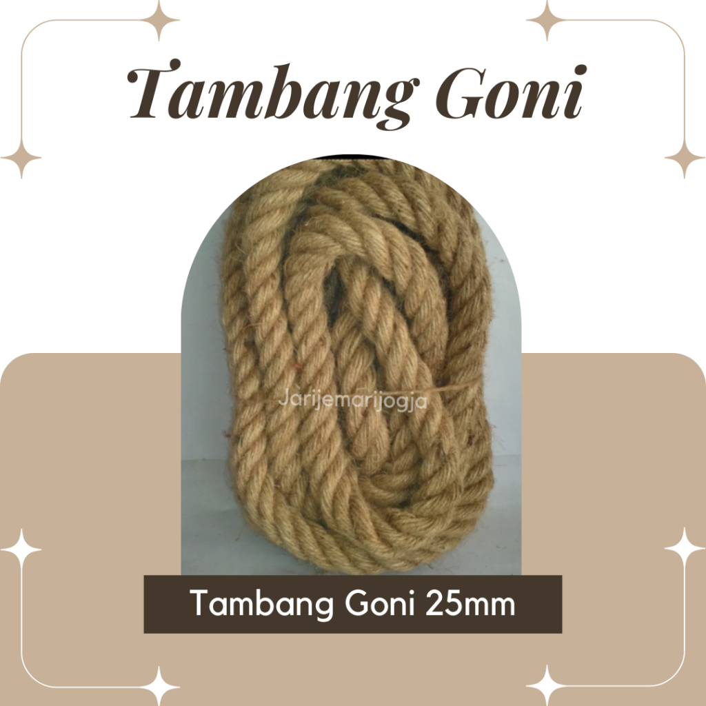 Tambang Goni 25mm // tali dadung besar // Tambang Goni Besar // Tali tarik tambang // Tali rami 25mm