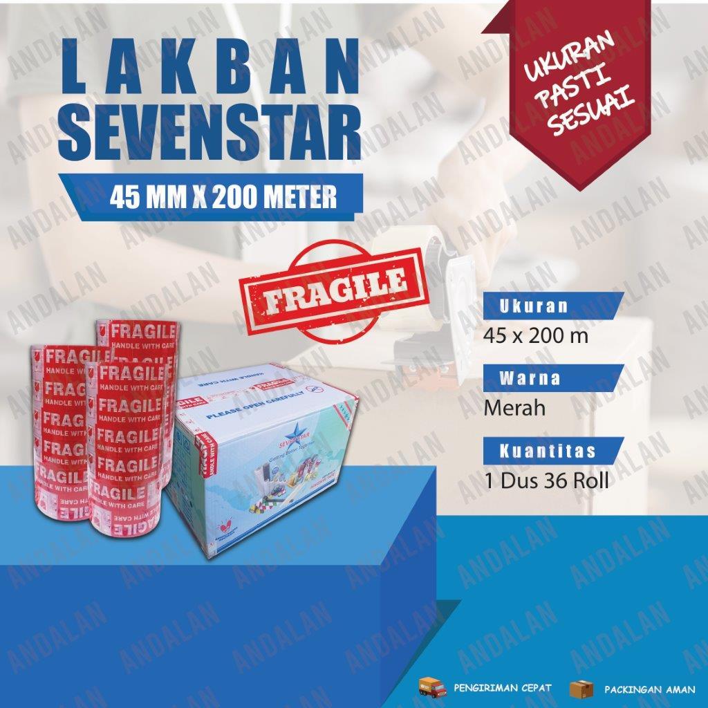 

Seven Star Lakban Fragile Unboxing Merah Putih 45MM 200M