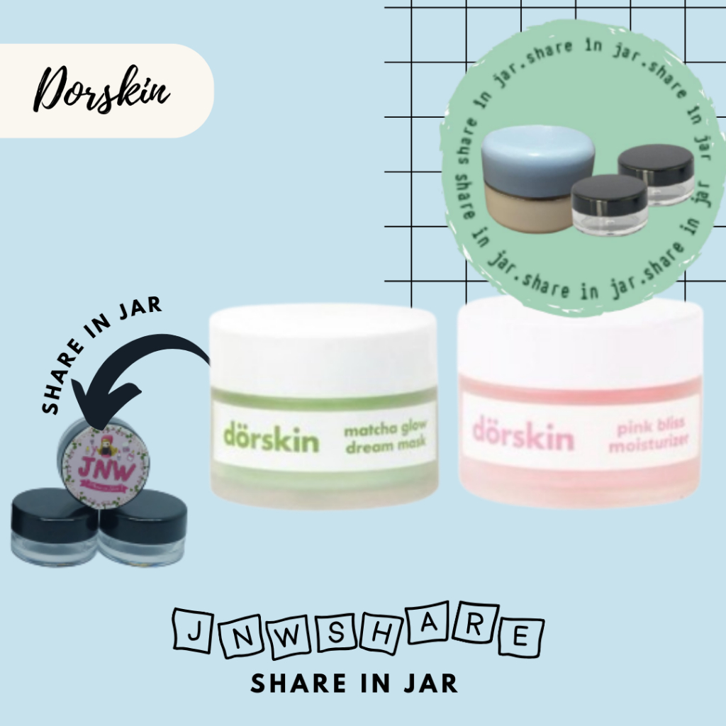 [SHARE IN JAR] DORSKIN Matcha I Pink Bliss Moisturizer Brightening I Glow Up Booster Red Moisturizer