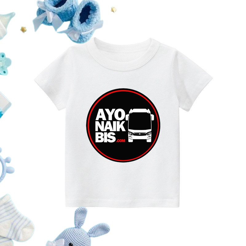 Baju AYO NAIK BIS Kaos Anak Distro Unisex anak laki-laki anak perempuan STACOLLA 1 2 3 4 5 6 7 8 9 1
