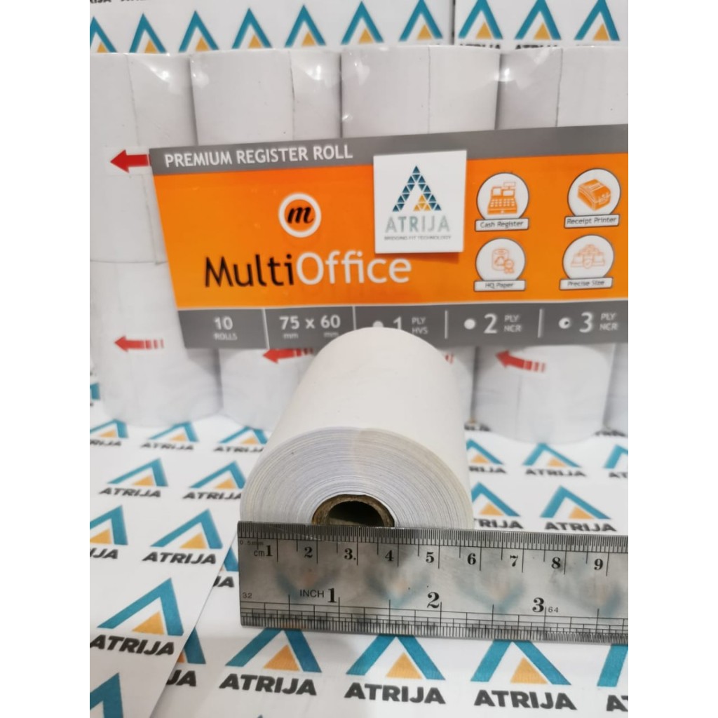 

Promo 1 BOX(100) TELLSTRUK MULTIOFFICE KERTAS STRUK KASIR NCR 75x60 mm 3 ply