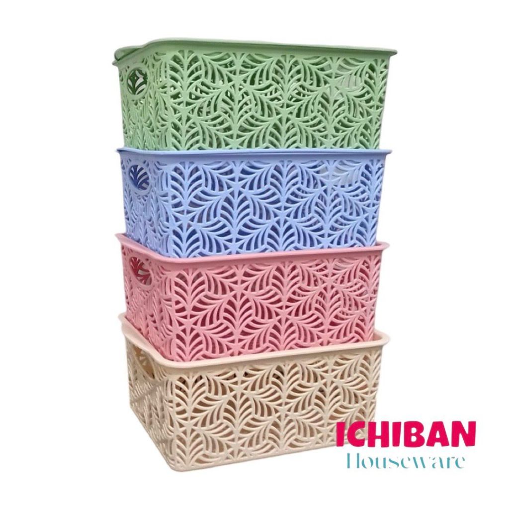 Paket 4 Biji - Kotak Penyimpanan + Tutup Plastik Fortuna / Keranjang Besar / Box Serbaguna / Box Mak