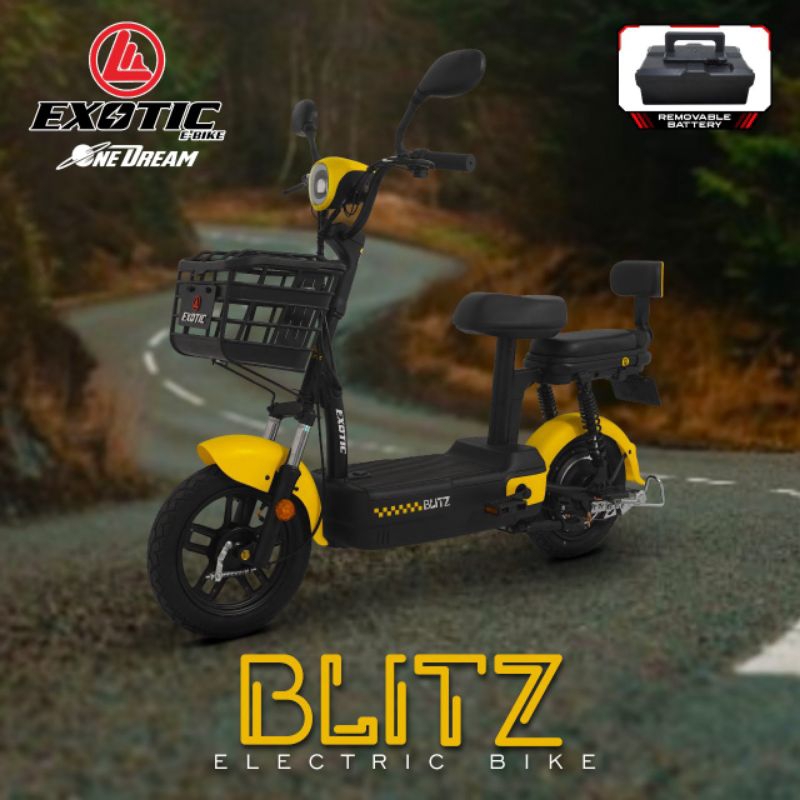 Sepeda Listrik Pacific / Exotic BLITZ Baterai 36V 12Ah Dengan Dinamo 500 Watt