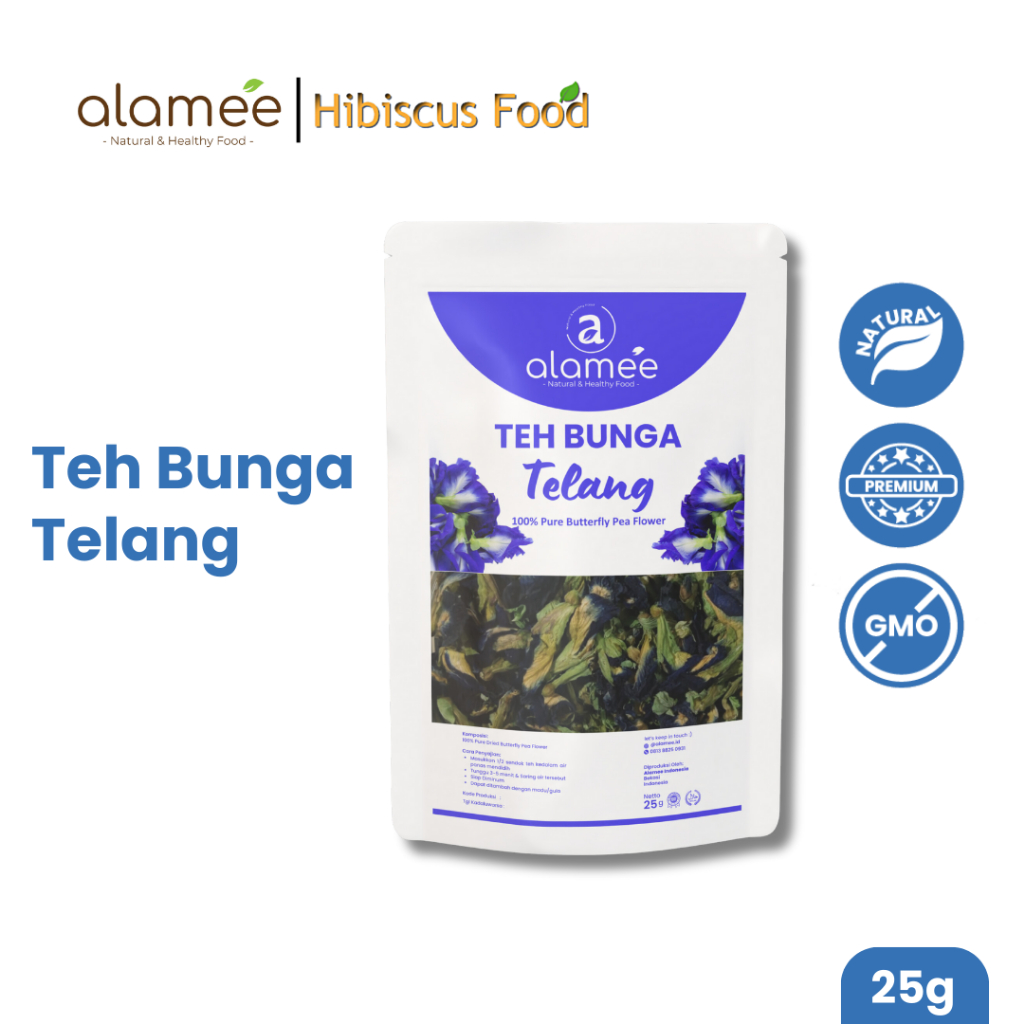 

Teh Bunga Telang Kering Butterfly Pea Tea Teh Herbal Organik Alami 25 Gr