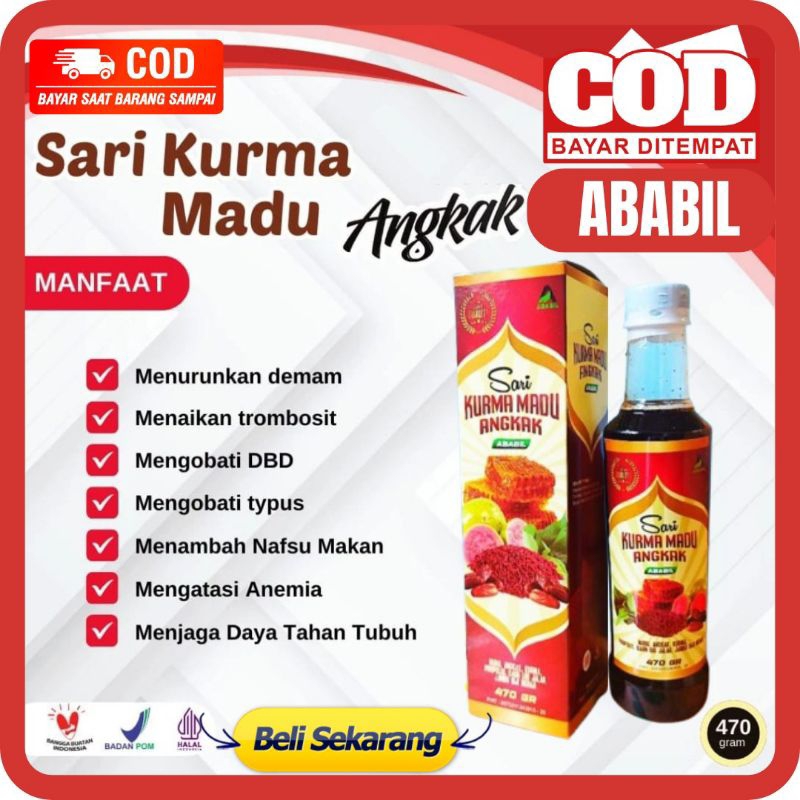 

SARI KURMA MADU ANGKAK ABABIL 470 GR - SARI KURMA ANGKAK ABABIL SARI KURMA ABABIL PLUS PROPOLIS JAMBU BIJI MERAH UBI JALAR