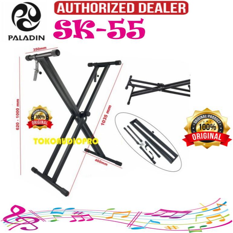 Paladin SK55 Stand Keyboard Double Silang Stand Keyboard Import Paladin Sk-55