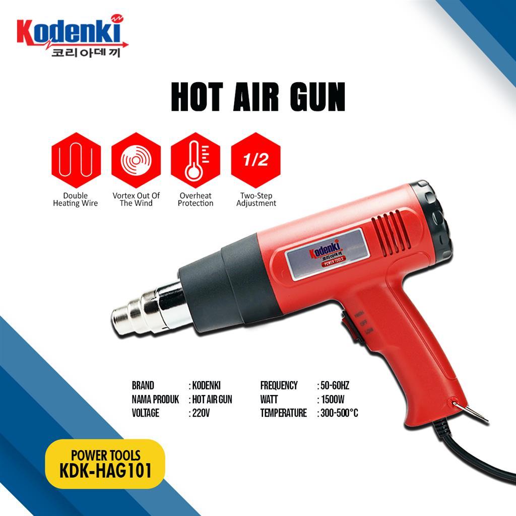 Kodenki Mesin Heatgun Hotgun Pemanas Air Hot gun Heat Gun 1500 Watt - Mesin Pemanas Sablon Pakaian B