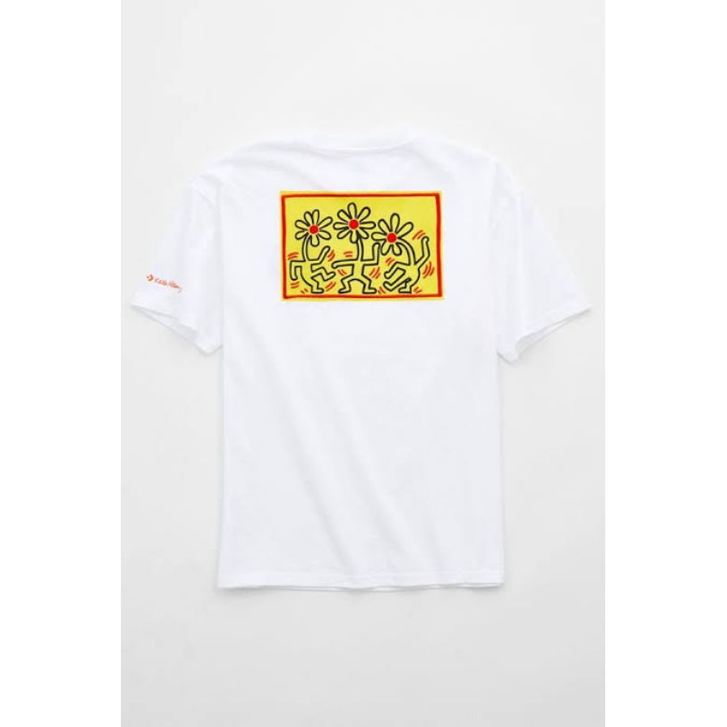 T-SHIRT CONVERSE X KEITH HARING ELEVATED GRAPHIC TEE ORIGINAL RESMI (PRELOVED)