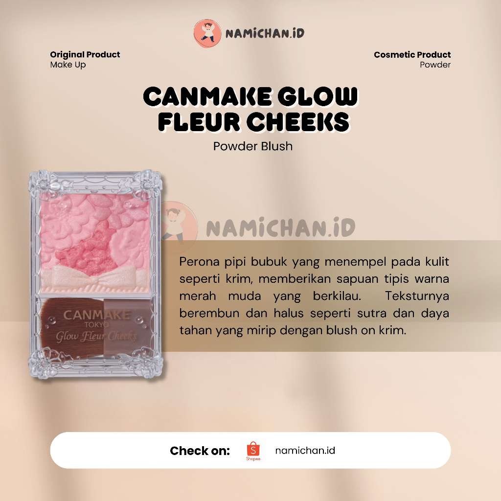 [ PO Japan ] Canmake Glow Fleur Cheeks | Canmake Blush On | Canmake Tokyo Origina; | Canmake Origuna
