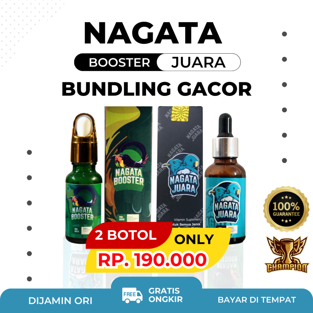 VITAMIN BURUNG - Nagata Juara Original x Nagata Booster Original - Penggacor Burung Gantangan