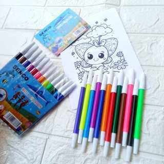 

Spidol Warna Set 12Pcs Pen Warna Colouring Markers Series 838-12