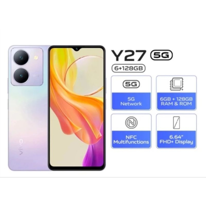 VIVO Y27 5G RAM 6/128GB- GARANSI RESMI VIVO (6+128)