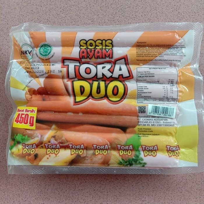 

SOSIS AYAM TORA DUO 450GR CHICKEN SAUSAGE TORADUO HALAL