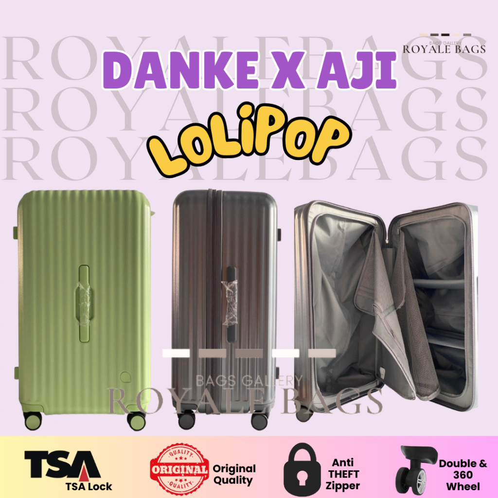 Danke x Aji Lolipop Series A7072 Tas Koper 26 inch Original Koper Polycarbonate - TSA Lock