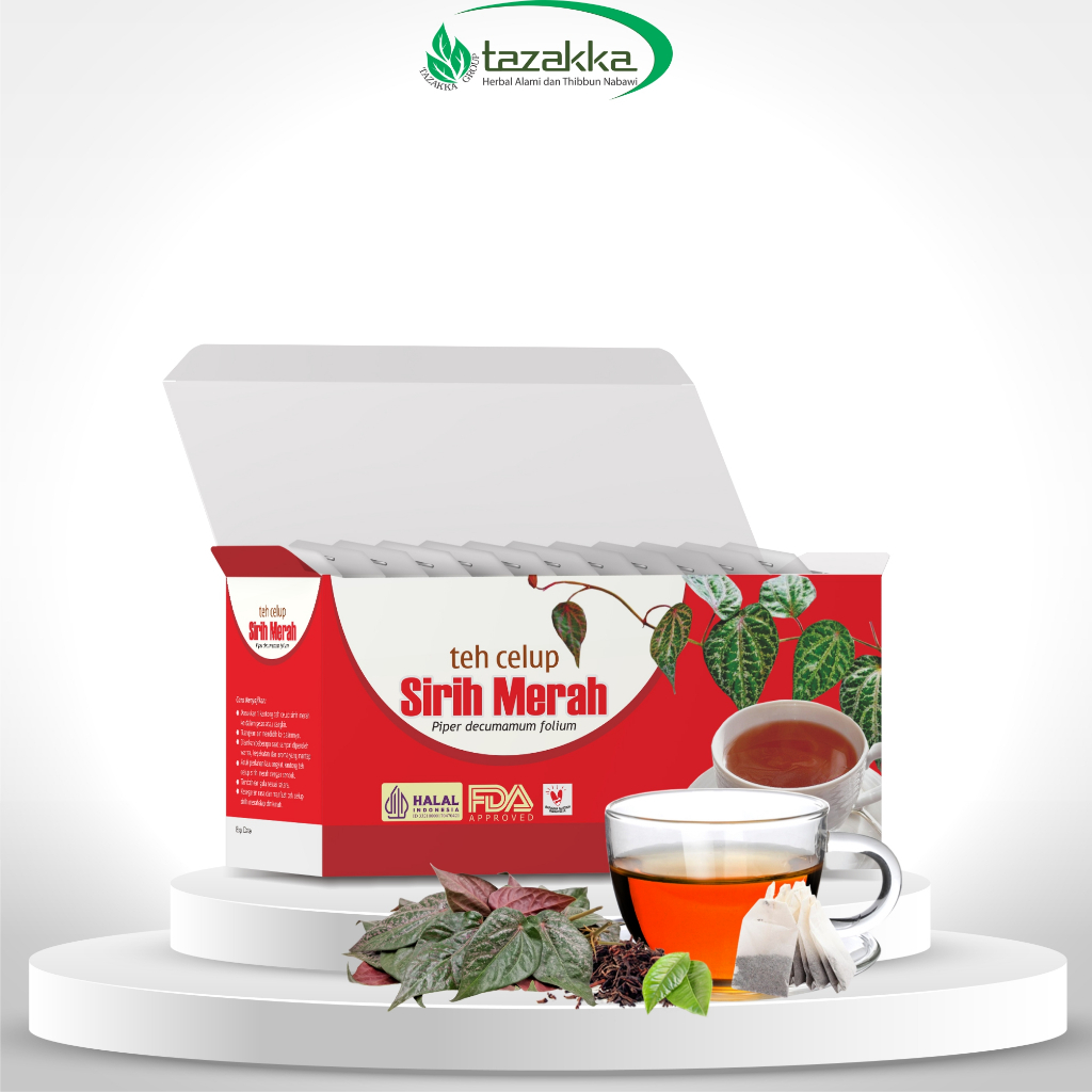

Teh Celup Daun Sirih Merah Herbal Tazakka Original Isi 20 Kantung.