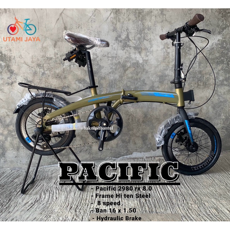 Sepeda Lipat ring 16 Pacific 2980 rx 8,0 | Sepeda lipat Pacific 2980 rx 8.0 ukuran 16 inch