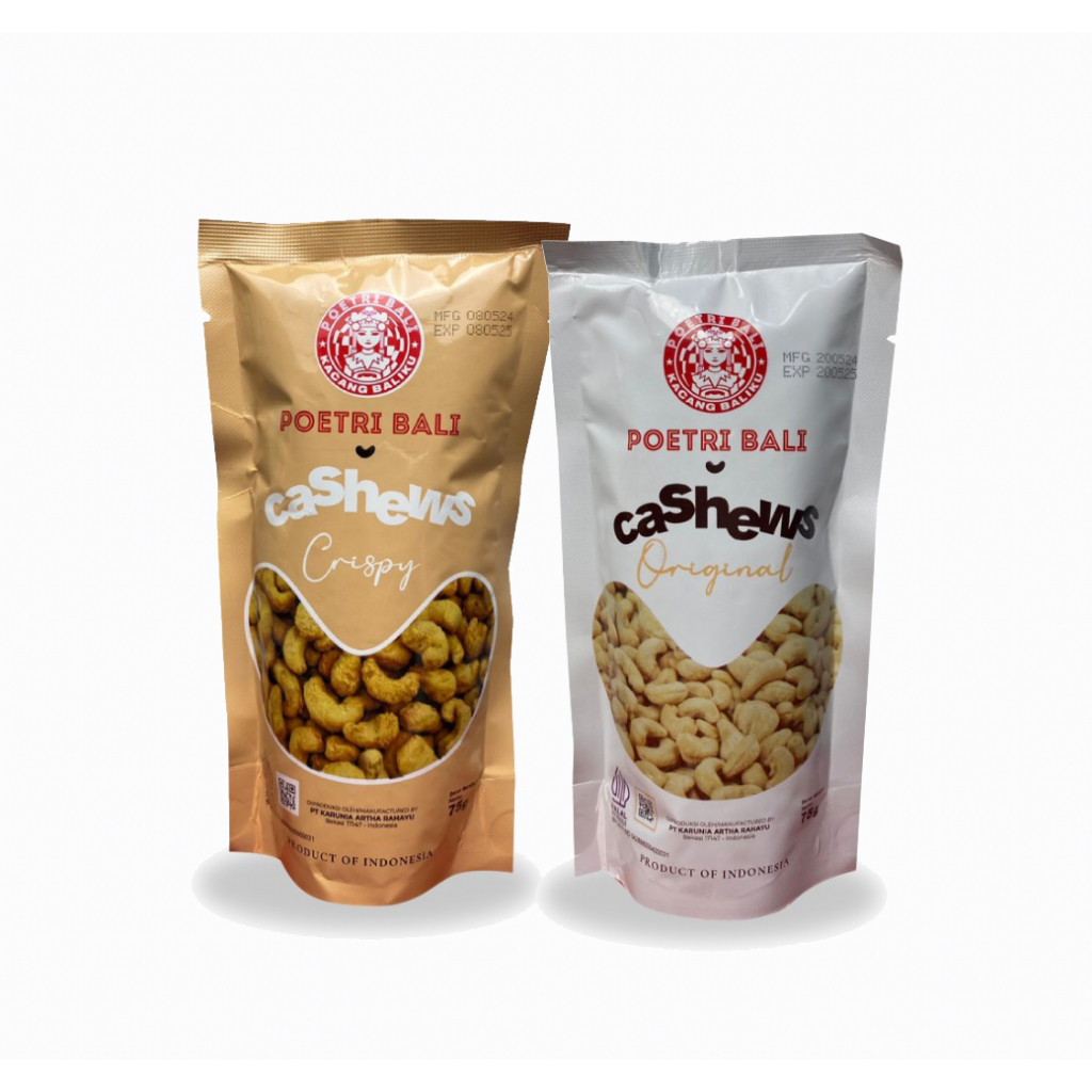 

Kacang Cashew Poetri Bali 75gr - Original / Crispy