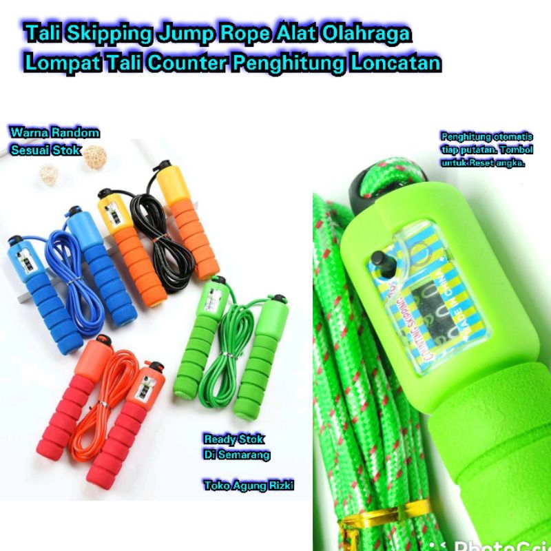 Tali Skipping Jump Rope Alat Olahraga Lompat Tali Counter Penghitung Loncatan Anak Semarang Jawa Ten