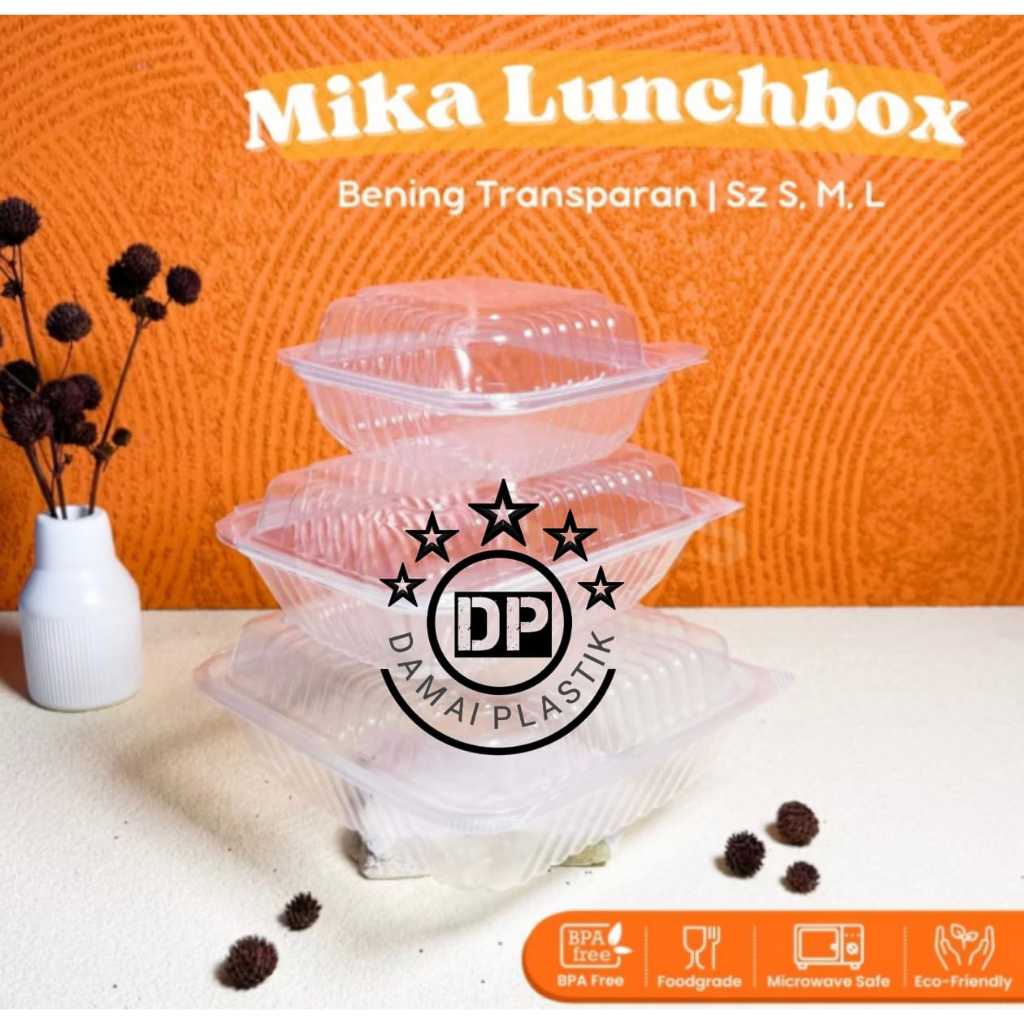Mika Foodpack Ukuran S M L Mika TF2 Lunch Box Kotak Bubur Bungkus Makanan Bakmie Food Grade Buger