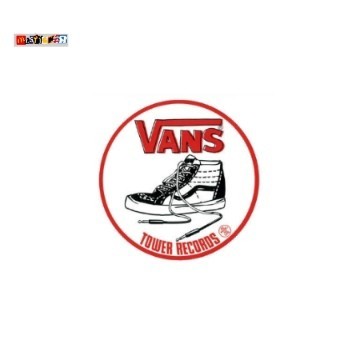 

sticker Vans x Tower Records sk8hi graphic logo rounded stiker